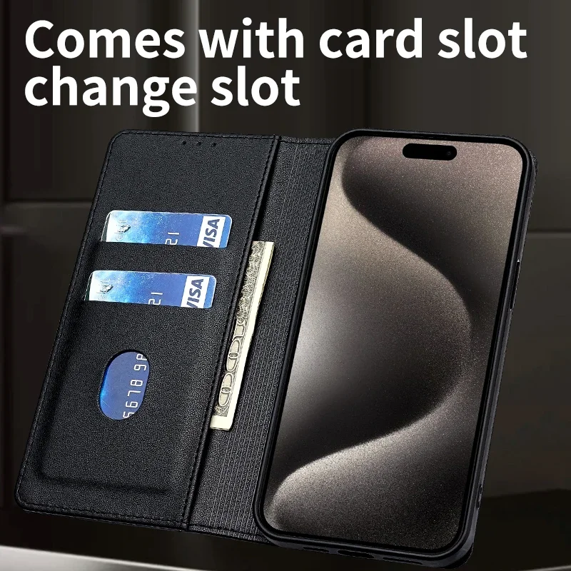 Sleek Leather Protective Case with Magnetic Closure and Enhanced Durability