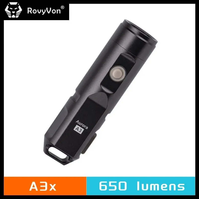 RovyVon Aurora A3x LED Keychain Flashlight 650Lumens Micro USB