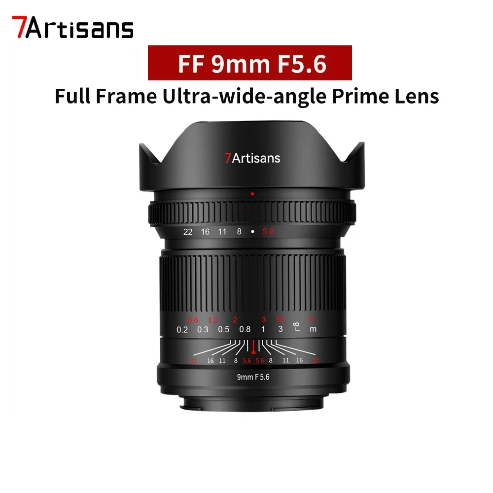 

7artisans 9mm F5.6 ASPH 132° Full Frame Ultra-wide-angle Ultra-fast Prime Cameras Lens For Nikon Z Canon RF E L Mount