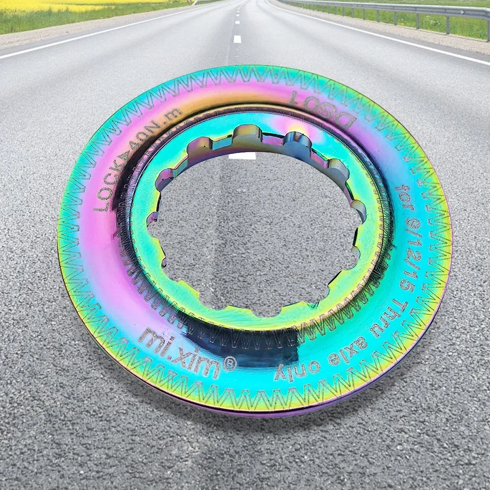 Bicycle Centerlock Disc Brake Rotor Lockring Aluminum Alloy MTB Bike Disc To Center Lock Ring Adapter Centerlock Cover