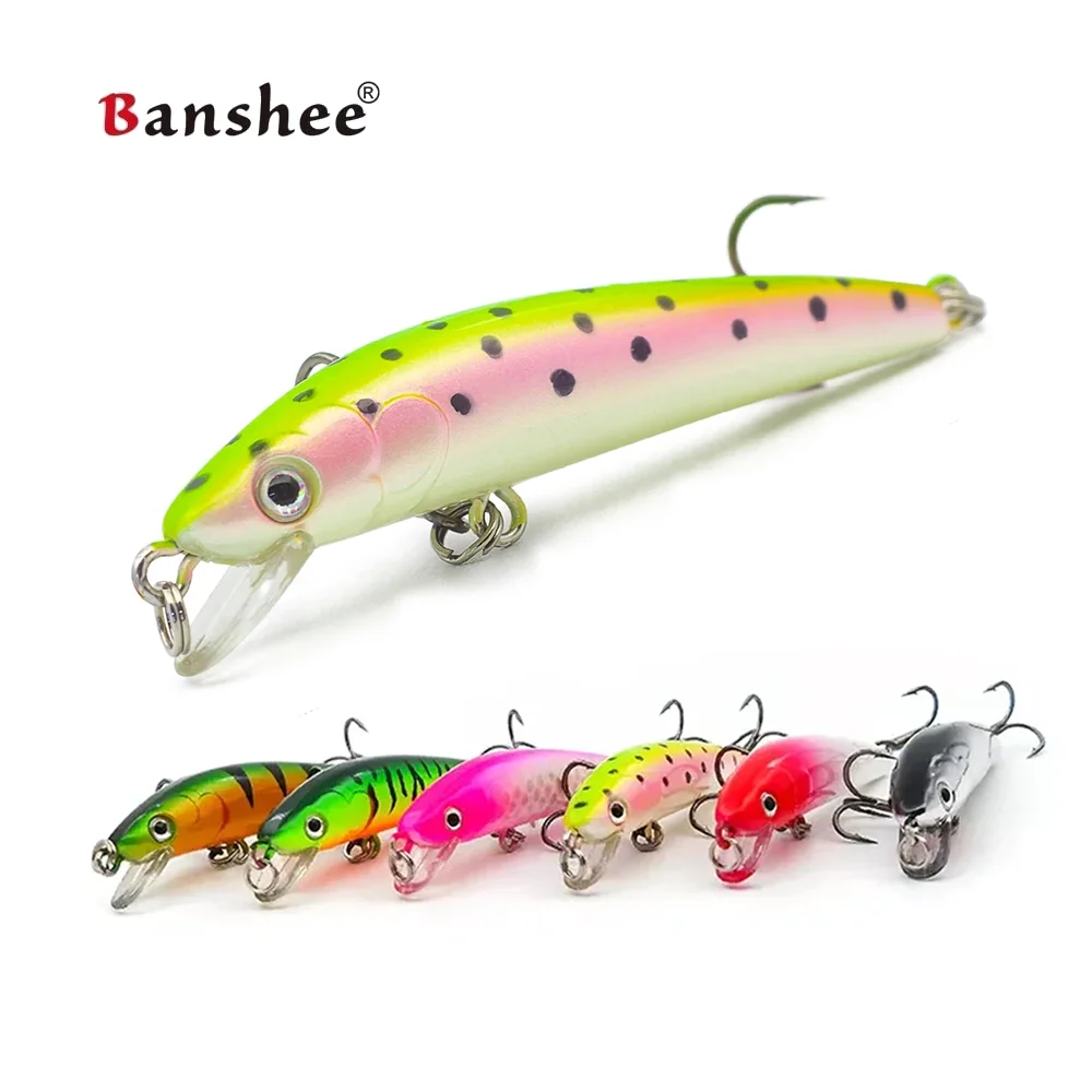 

Minnow Jerkbait Fishing Lures Trout Perch Bass Lure Floating Wobbler Artificial Bait Shallow Diving Crankbaits Banshee 50mm/2.6g