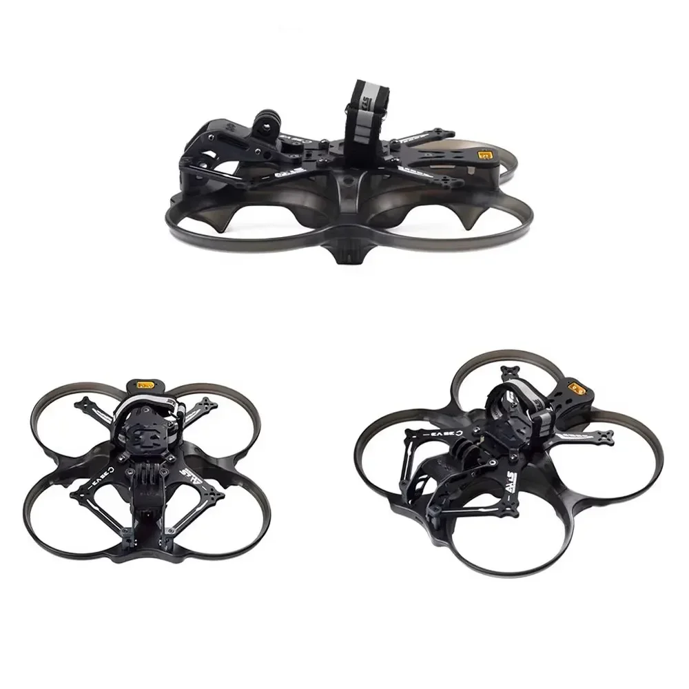Drone FPV Micro 65mm O4 PRO avec châssis bleu, hélices et caméra O4 en évidence