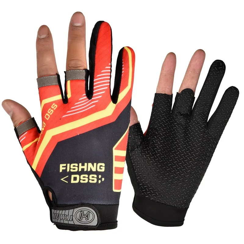 Men Women Universal Fishing Gloves Three Fingers Outdoor Half Finger Anti-slip Protection Fishing gloves