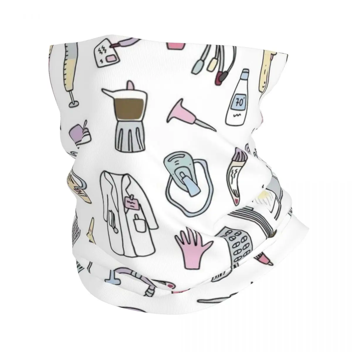 

Enfermera En Apuros Nurse Medical Doctor Bandana Neck Cover Printed Wrap Scarf Warm Headwear Fishing Unisex Adult Breathable