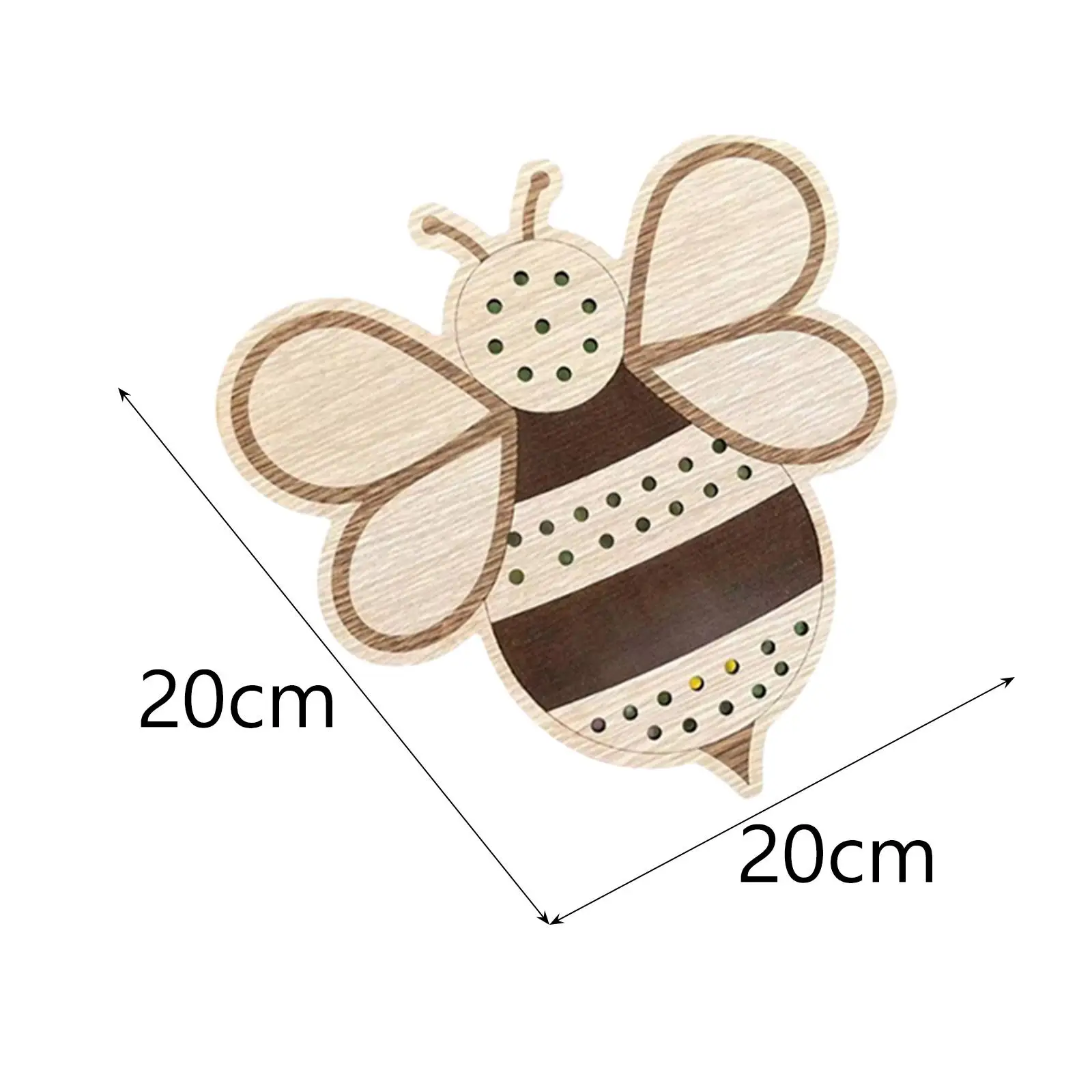 Hand Picked Flower Holder DIY Craft Ornament Display Bee Shaped Wooden Stand