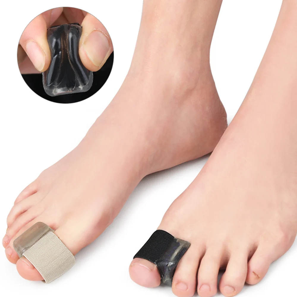 

1Pair Elastic Toe Separators Soft Comfortable Thumb Valgus Orthosis Convenient Toe Splitter Toe Corrector Foot Care Tool