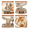 Wooden Globe Lamp 3D Puzzle Games for Birthday Gift for Kids Adults for Home Decor Building Blocks 3D 5