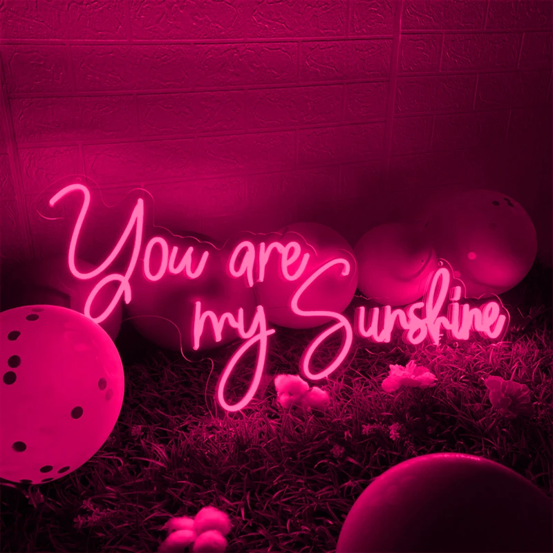 Neon Art You Are My Sunshine LED Neon Exclusive Wedding Party LED Valentine's Day Family Kids Room Wall Art Decoration Mural