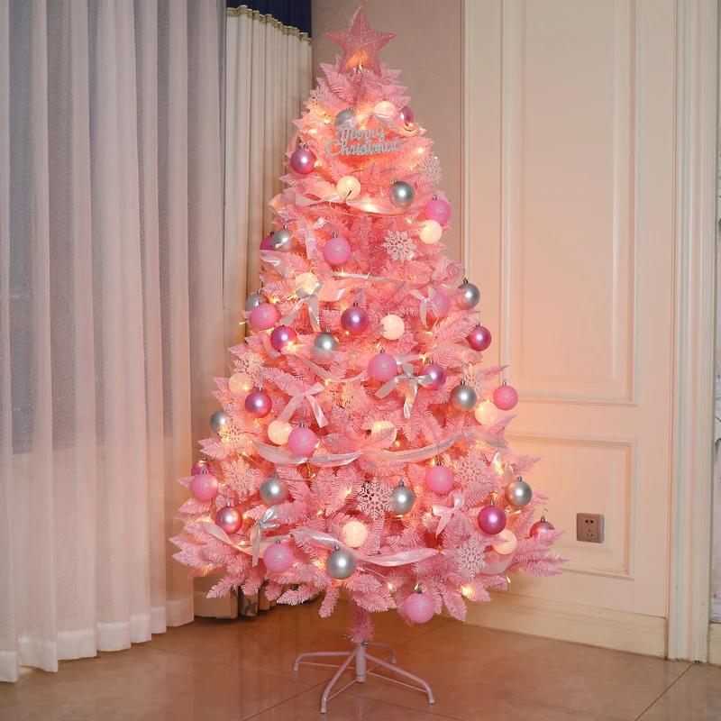 1.5m 1.8m 2.1m Pink Christmas Tree Decoration Kids Creative ...