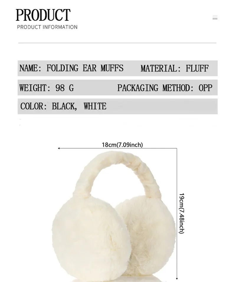 Blød plysvarmer Vintervarm til kvinder Mænd Mode ensfarvet øreklap Udendørs kuldebeskyttelse Ørebeskytter_voghion.com