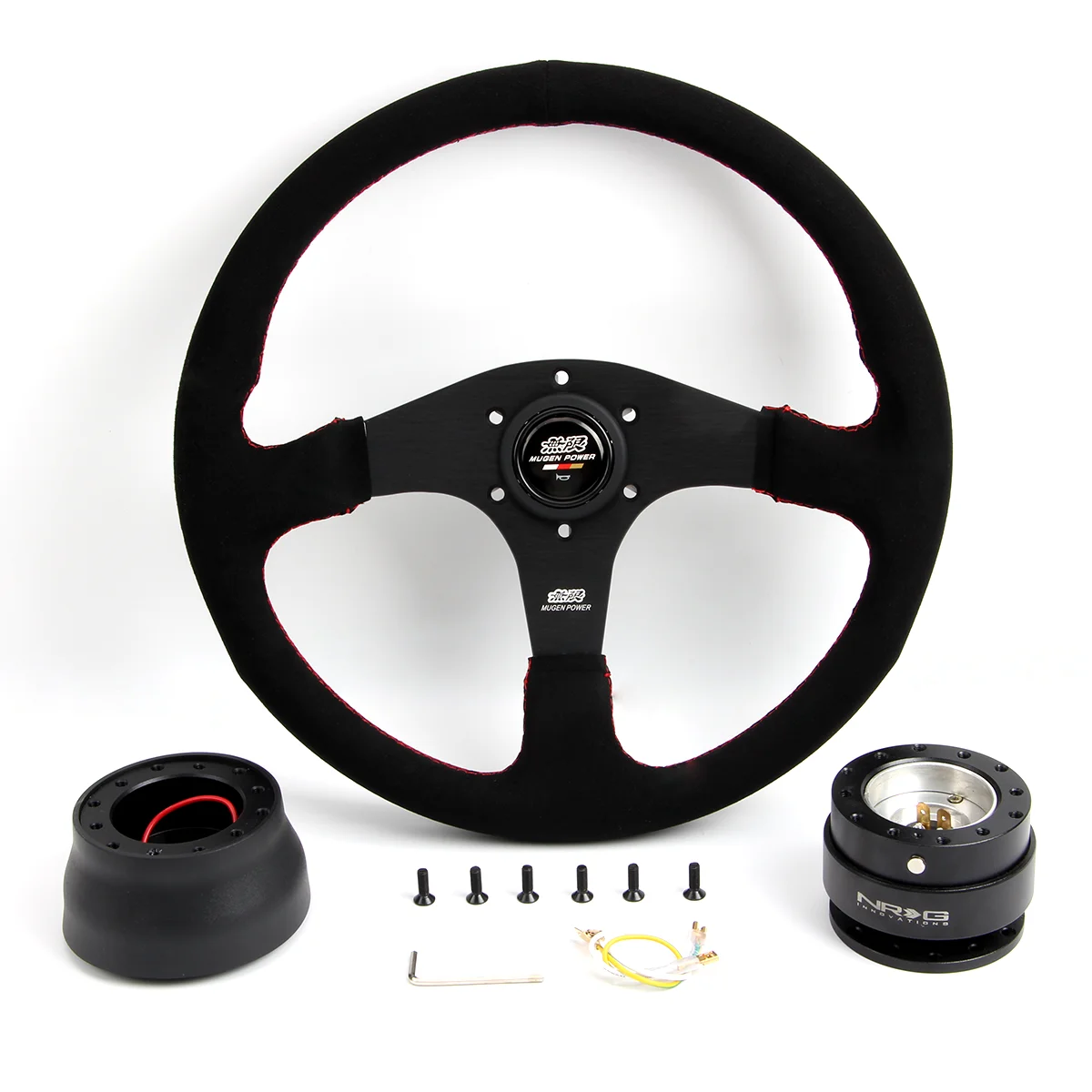 Mugen Steering copy 1:1 Ori Premium Microfiber leather 14