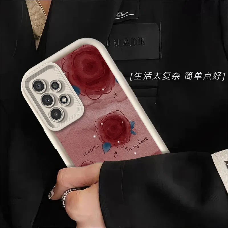 Luxury Rose Flower Silicone Phone Case - Elegant Protective Cover