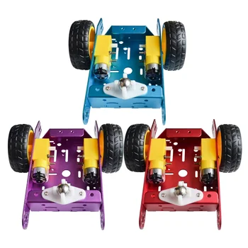 Robot intelligente in alluminio 2WD con telaio per giocattoli educativi Robot intelligente