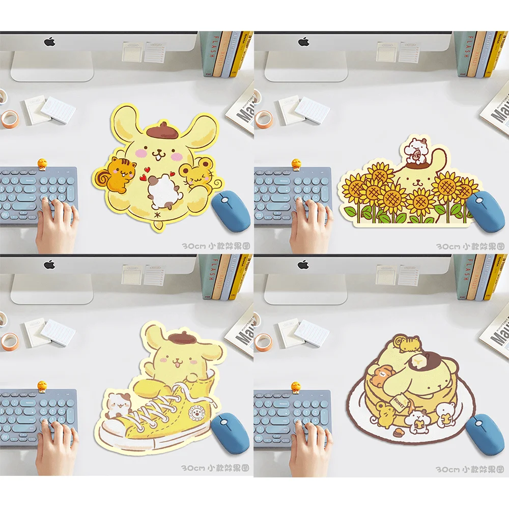 

Sanrio Pompompurin Kuromi Kawaii симпатичный Асимметричный коврик для мыши компьютер портативный мультяшный японский студенческий коврик для мыши