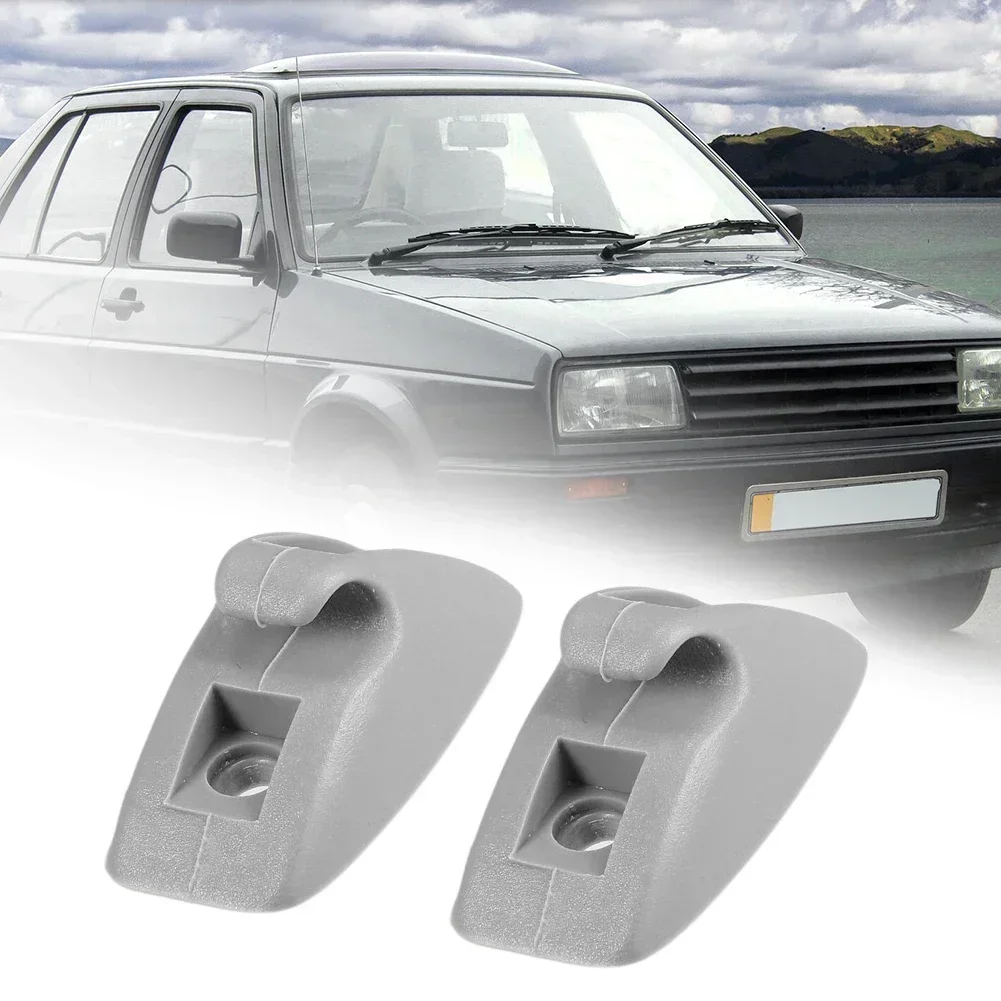Car Sun Visor Support Clip Retainer Hanger 2pcs For MK1 Gray 191857559 Sunshade Replacement Clips Light Shield Bracket Clip