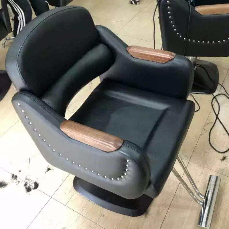 Reception Aesthetic Barber Chairs Comfort Barbershop Stylist Barber Chairs Swivel Chaise Coiffeuse Commercial Furniture RR50BC