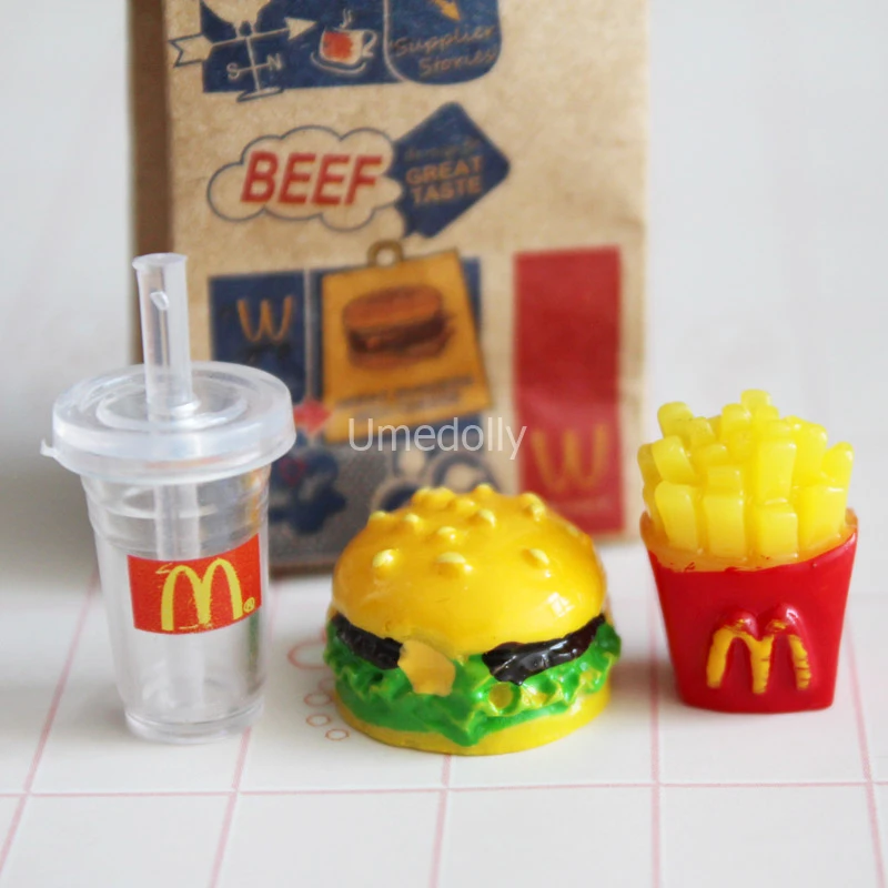 Cute 1/6 Miniature Dollhouse Mini Hamburger Coke French Fries Fast Food for Blyth Pullip Doll House Kitchen Accessories Toy 1 Cute 1/6 Miniature Dollhouse Mini Hamburger Coke French Fries Fast Food for Blyth Pullip Doll House Kitchen Accessories Toy 1