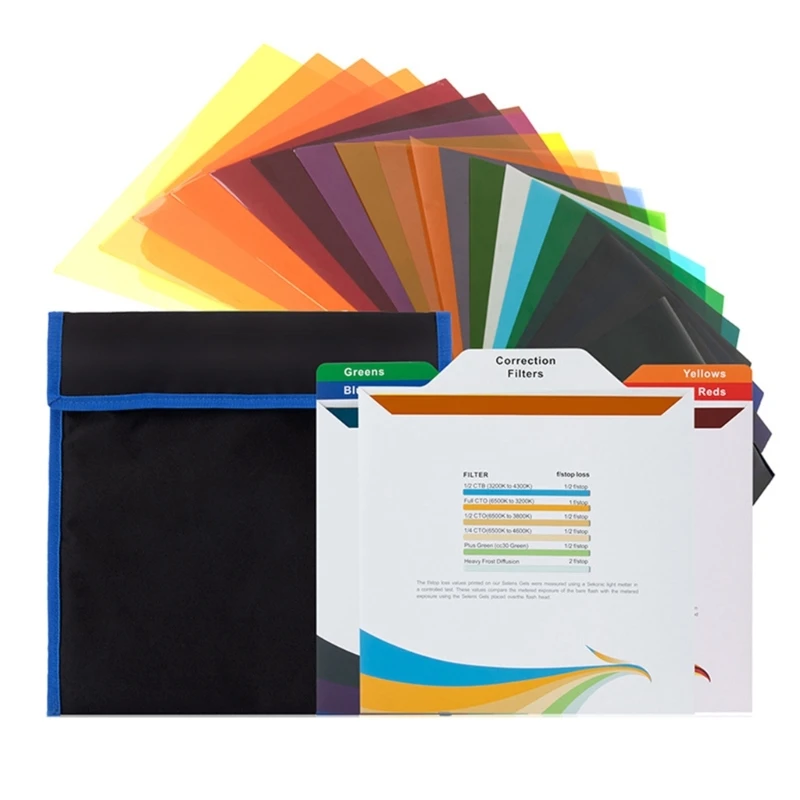 High-Transmission Color Gel Filters Transparent Color Filters for Film, Stage, and DJ-Lighting Lighting