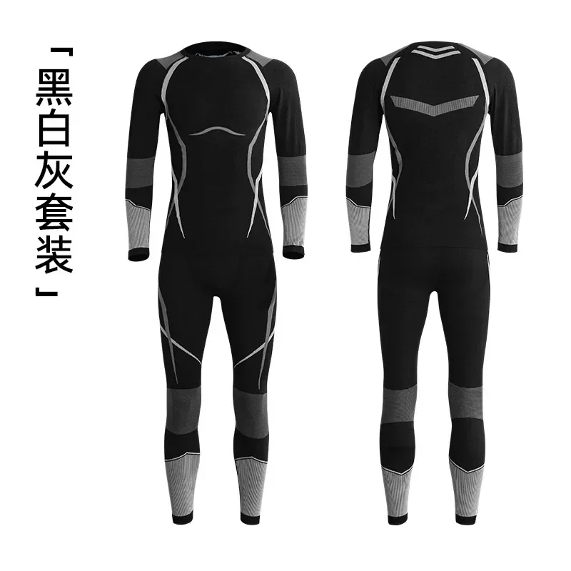Women Men Ski Thermal Underwear 2pc Sets Moisture-wicking & Quick Drying Tracksuit Tight Seamless Heated Cycling Sports Clothes