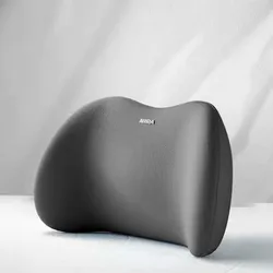 Ergonomic Memory Foam Car Pillow Set for Enhanced Comfort and Support (Lumbar Pillow Grey)