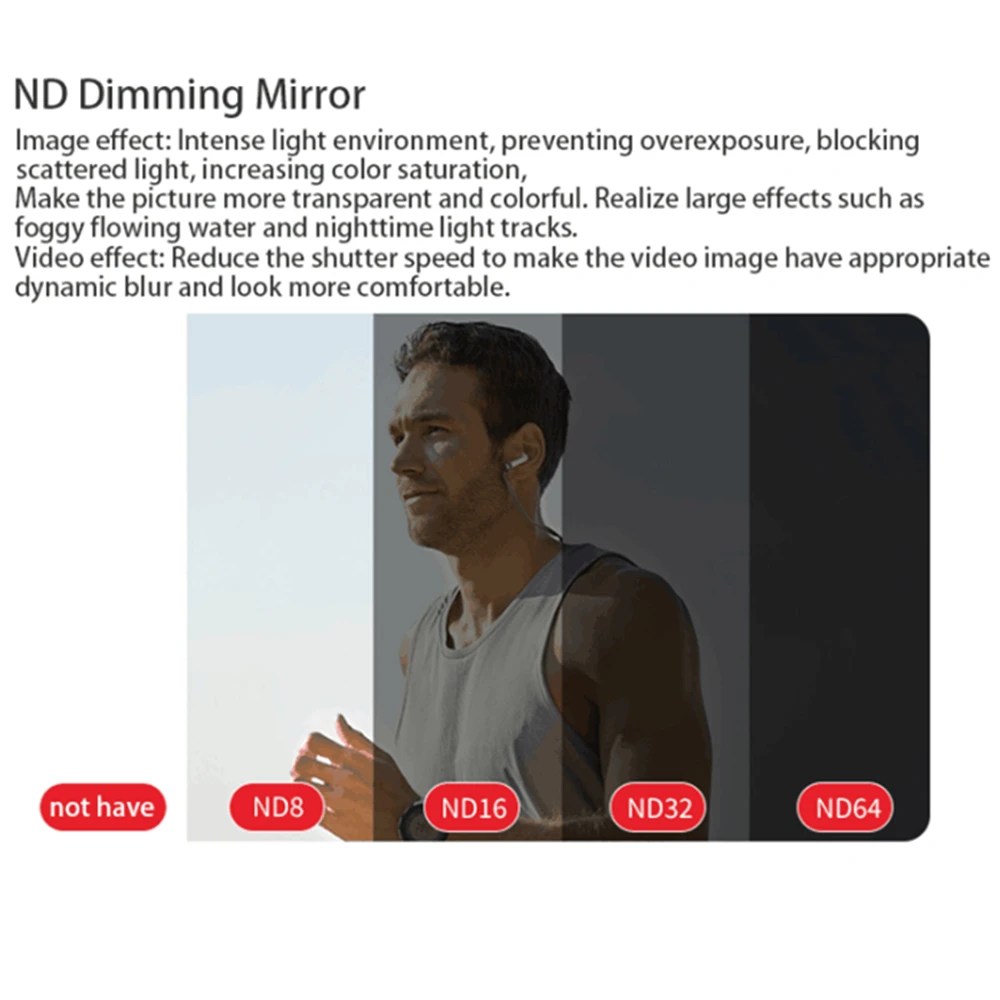 Glass ND8 16 32 64 ND1000 ND8PL Lens ND Filter Neutral Density for DJI Osmo Action 3 4 5 Pro Drone Camera Action4 Action3 camera lens filter photography filter variable nd filter