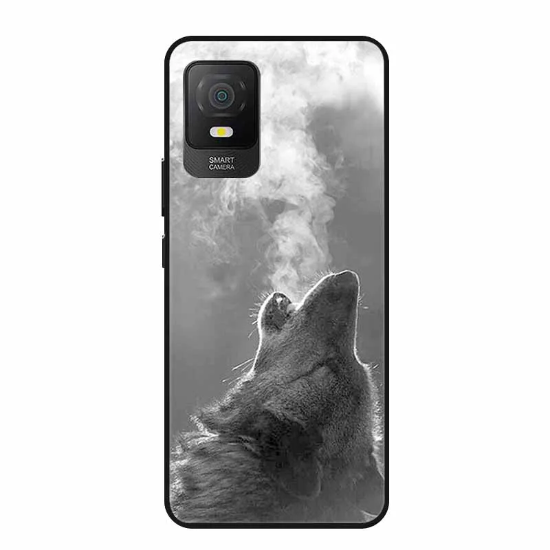Cool Animal Black Silicone Soft Back Cover Case – Lion, Wolf, Tiger, Cat Design