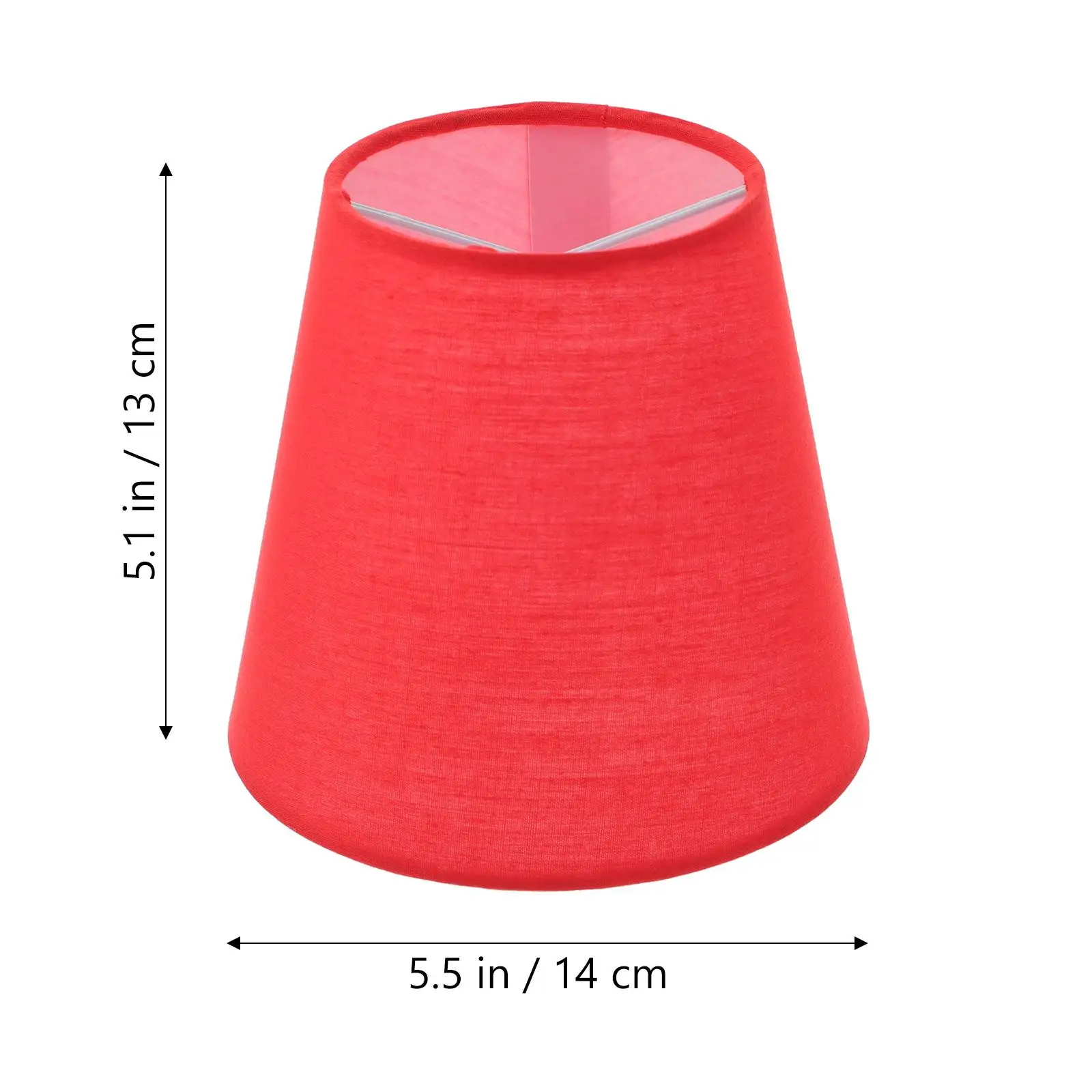 6-Pack Small Fabric Lamp Shades – Clip-On Shades For E14 Bulbs (Red) - View #7