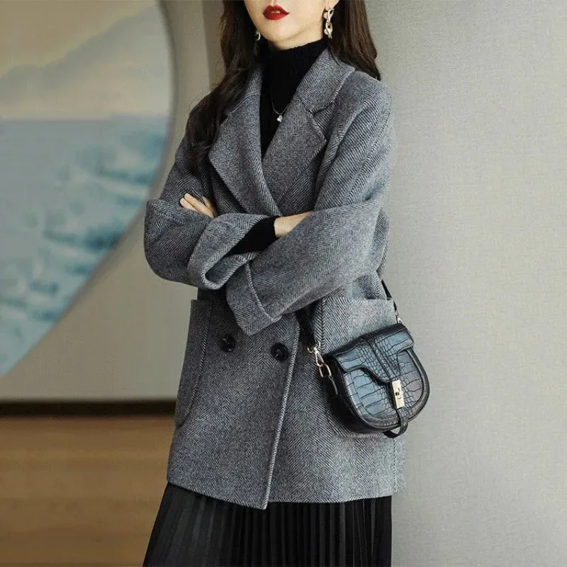 

Fashion Autumn Coat Women Winter Jacket Coats Casual Loose Women Button Office Lady Wool Coat Women Long Sleeve Oversize 3XL