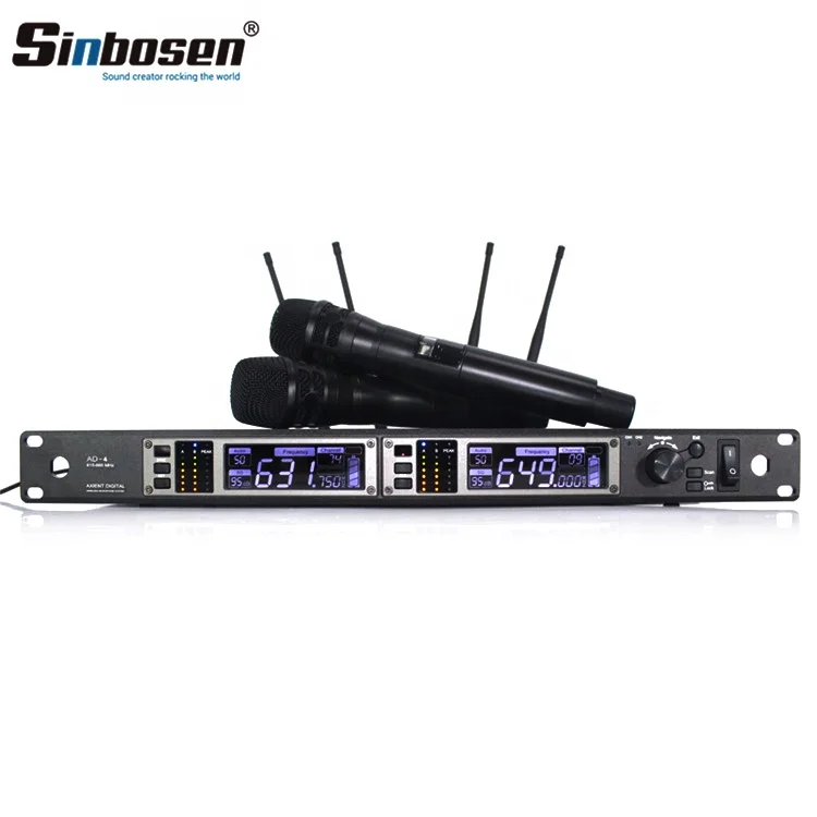 

Sinbosen AD-4 high end two mic uhf wireless handheld microphone