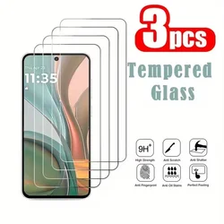 Premium 3 - Pack Tempered Glass Screen Protector Films - 3Pcs Tempered Glass (For Moto E22i)