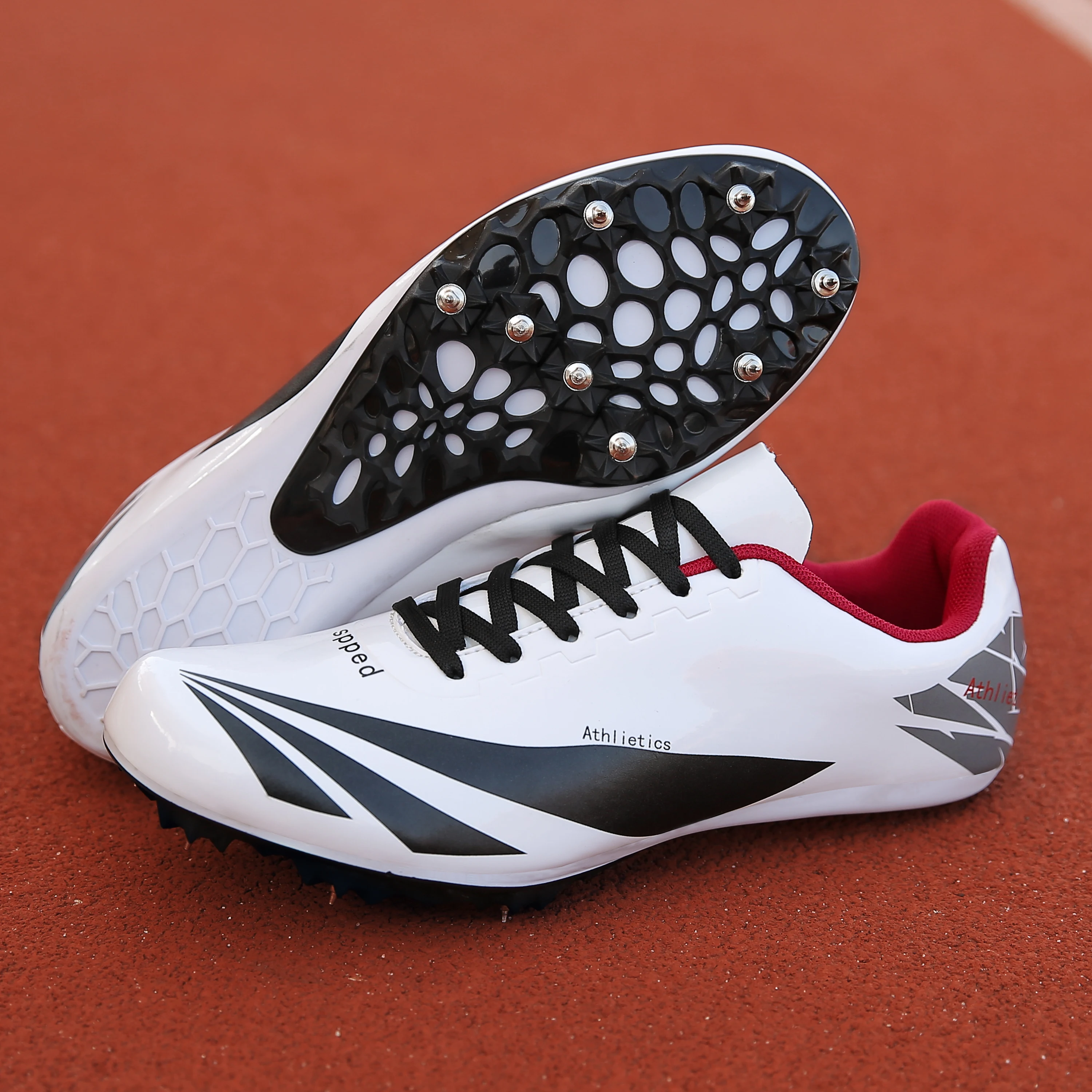 New Arrival Spiked Shoes Men Track and Field Spikes Sneakers Women Running Shoes for Boy Lacing Athletic Shoes Training Shoes