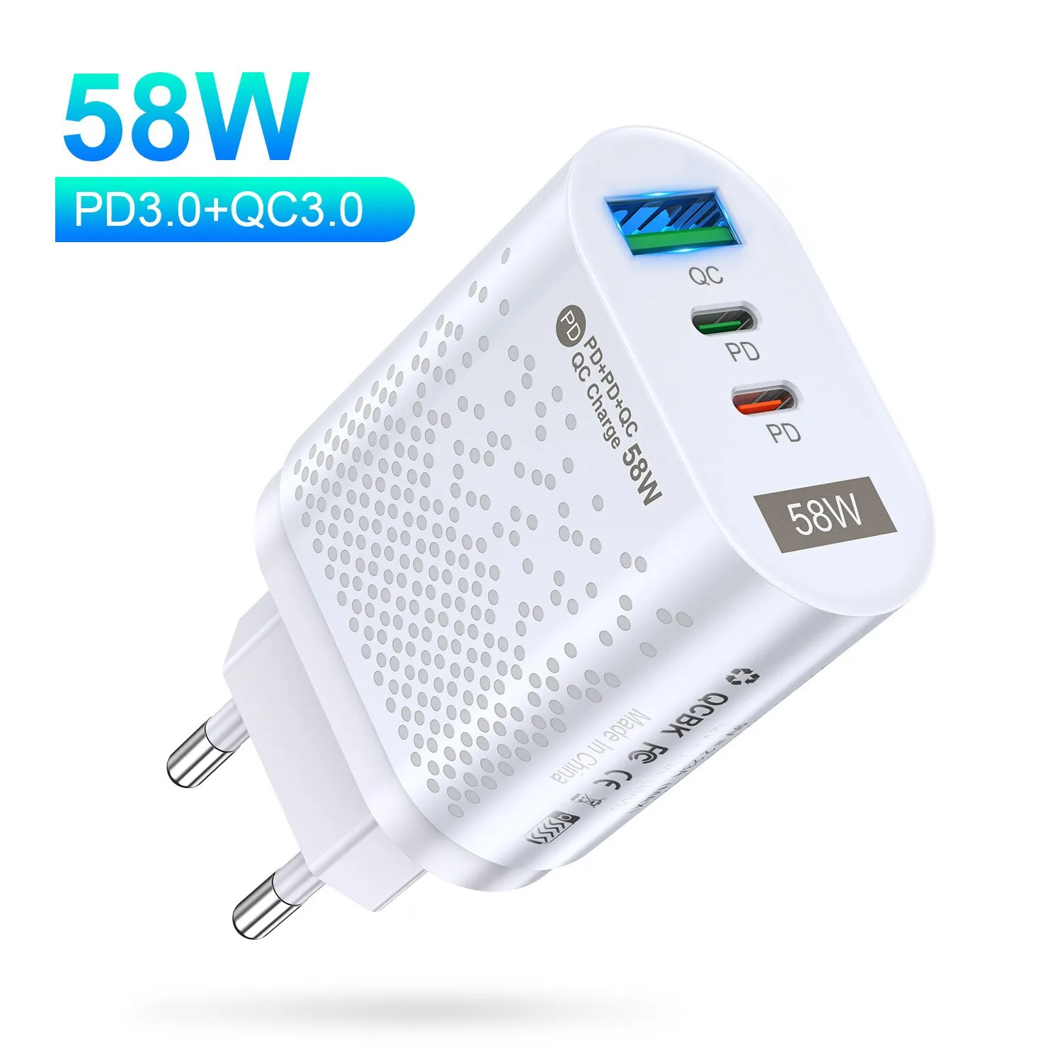 Uslion 58w usb c ladegerät reise schnell ladeladegerät tablet pd schnell lade 3,0 wand handy adapter für iphone 15 xiaomi