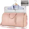 Foldable Women's Travel Convenient Carry-on Clothing Bag Large Leather PU Bag Travel Bag Business Duffel Women's 3