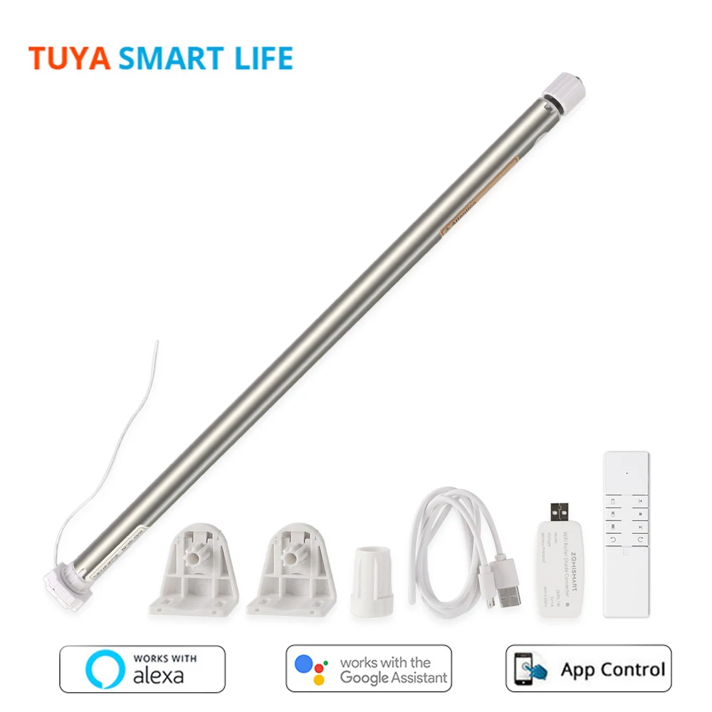 Tuya Smart Life Wifi Motore Elettrico Ricaricabile Per Tende Per 17 25 28Mm Tubo Zemismart Rf Roller Shade Motor Alexa Google Home