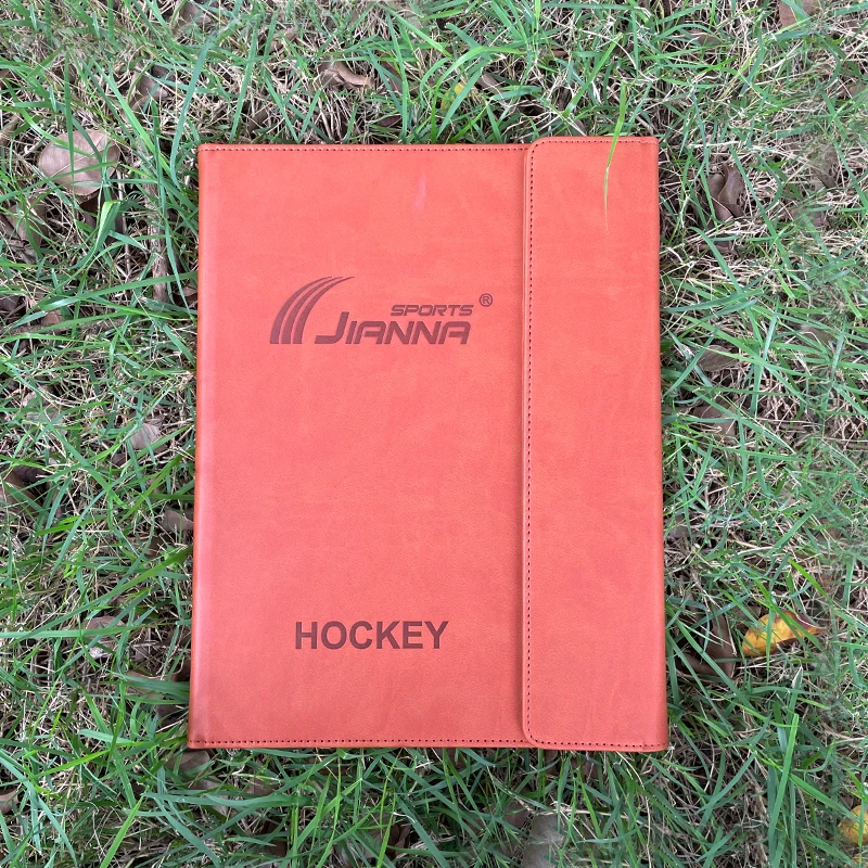 Hockey Coach Tactics Board Double-sided magnetic writable erasable game Training folding portable strategy board 12.6&times;9.6in