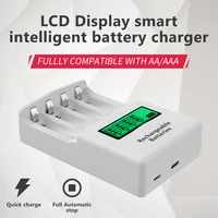 For AA/AAA Rechargeable Battery Charger LCD Display Portable Universal Adapter USB Cable Type C Interface Fast Charging Tool 3