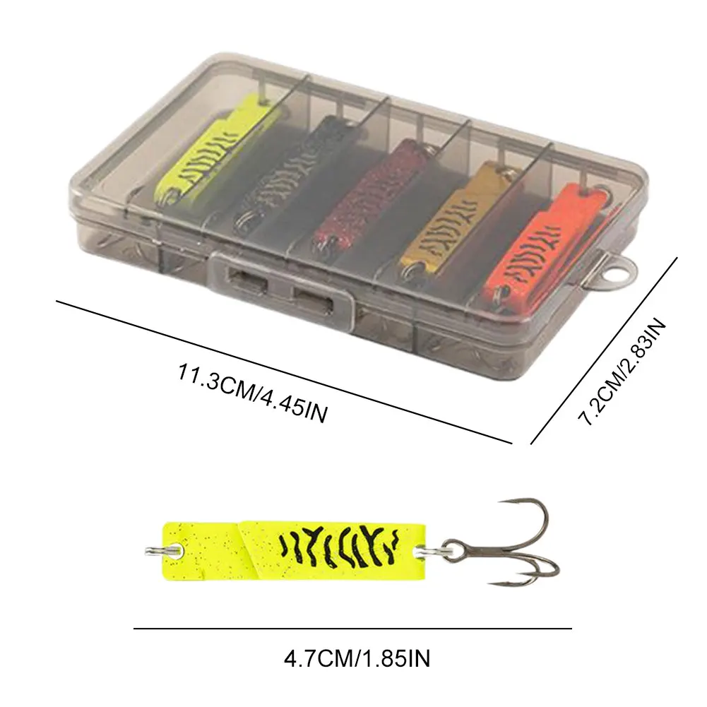 Metal Spinner Bait Fishing Lures with Tackle Box for Bass Trout Salmon