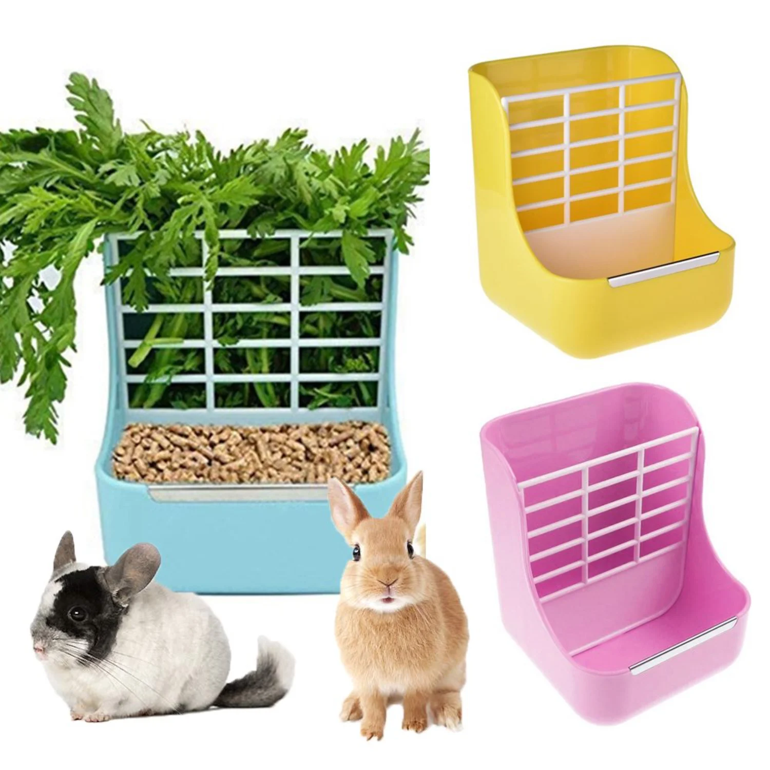 Mangeoire foin lapin double