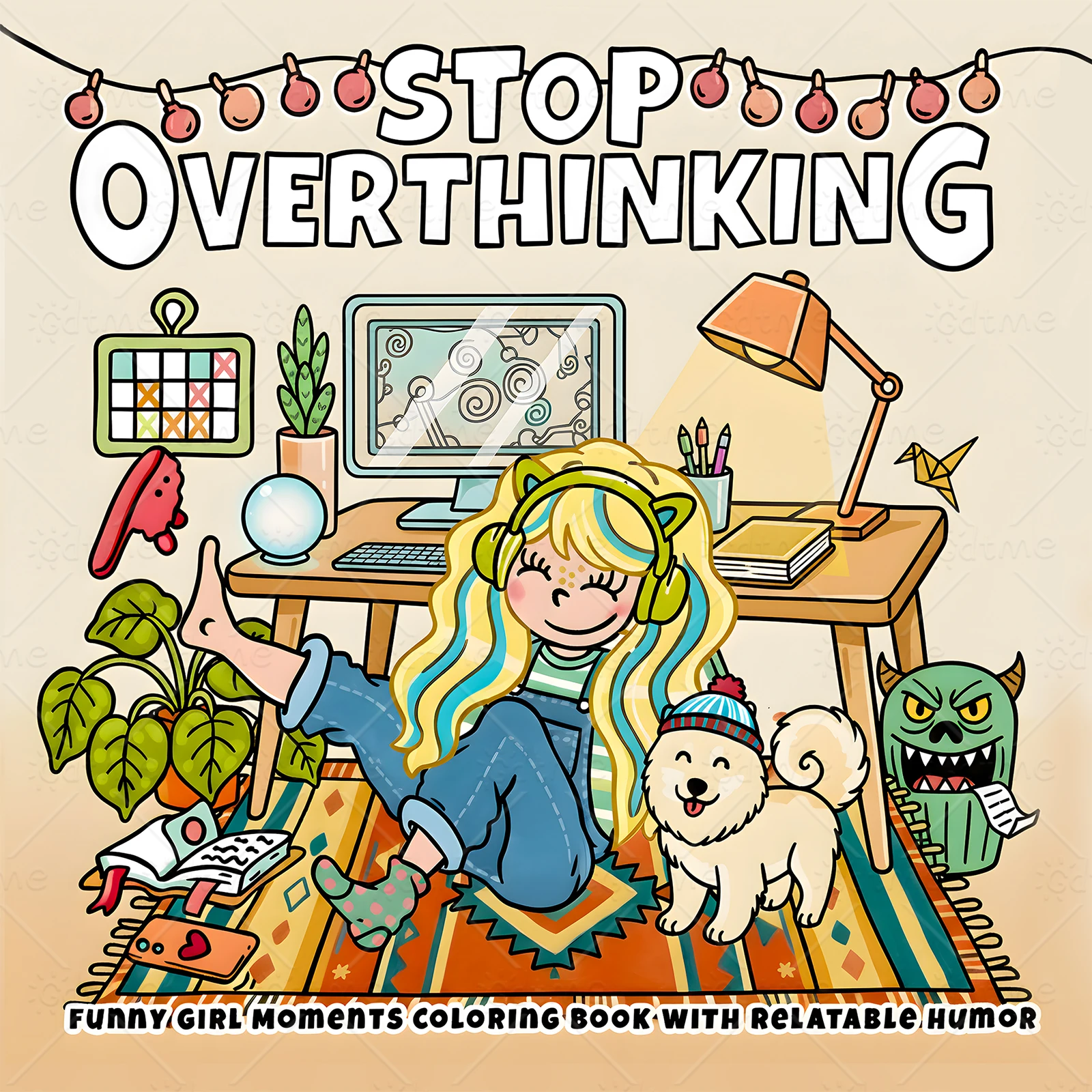 Charming Characters & Delightful Cartoon Scenes: A Stress-Relief Coloring Book