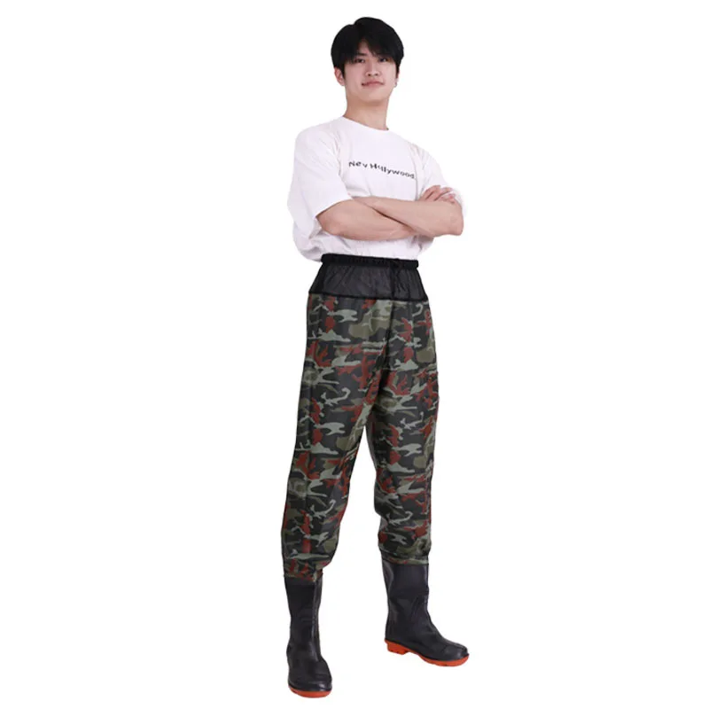두꺼운 반신 방수 바지 초경량 방수 통기성 낚시용 레인 팬츠 남성용 오버롤 레인웨어 PVC 소재