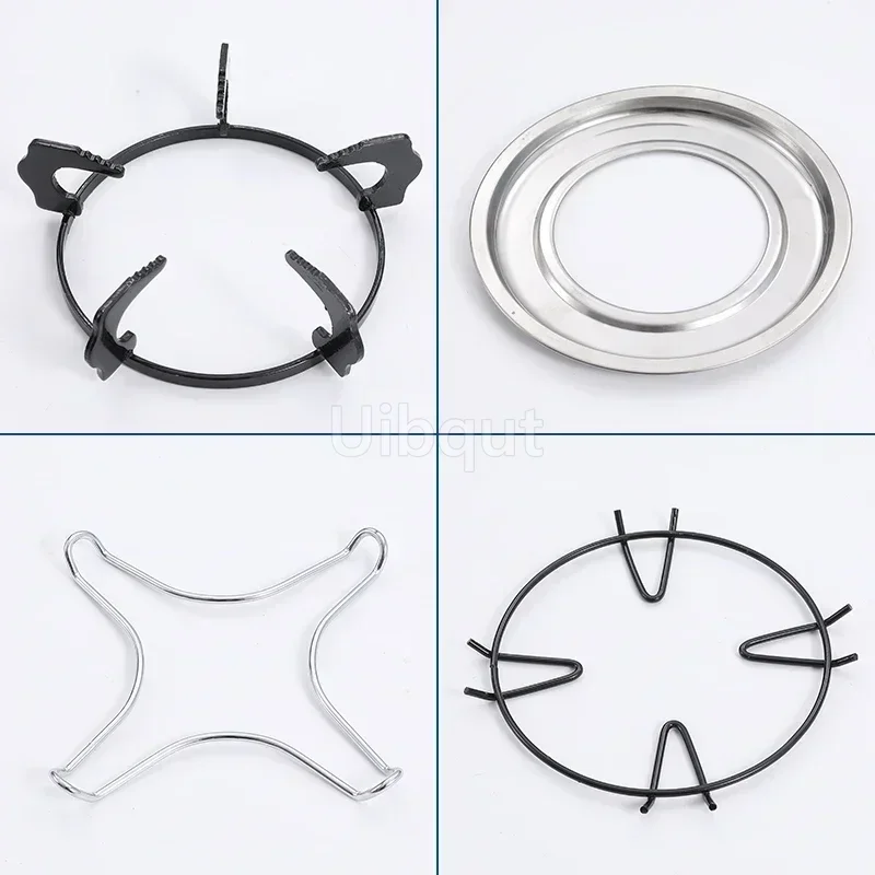 Wok - Supporto per piani cottura, in acciaio al carbonio, 19 cm, per padelle con fondo rotondo