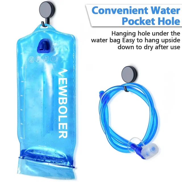 NEWBOLER Water Bladder Water Reservoir Hydration Pack Storage Bag BPA Free 2L Running Hydration Vest Backpack 4