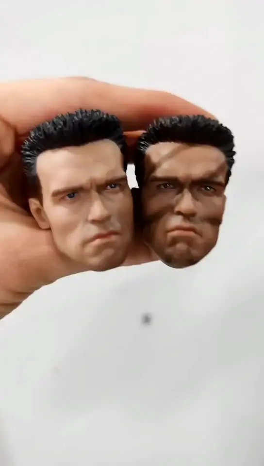 Tête De Soldat Sculptée T-800 1/18 Non Peinte – Pour Figurine DIY 3,75 Pouces – Modèle 2023 Neuf