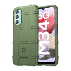 Premium Anti-Knock Matte Armor Shield Soft Silicone Phone Case for Galaxy F34 5G (Army green)