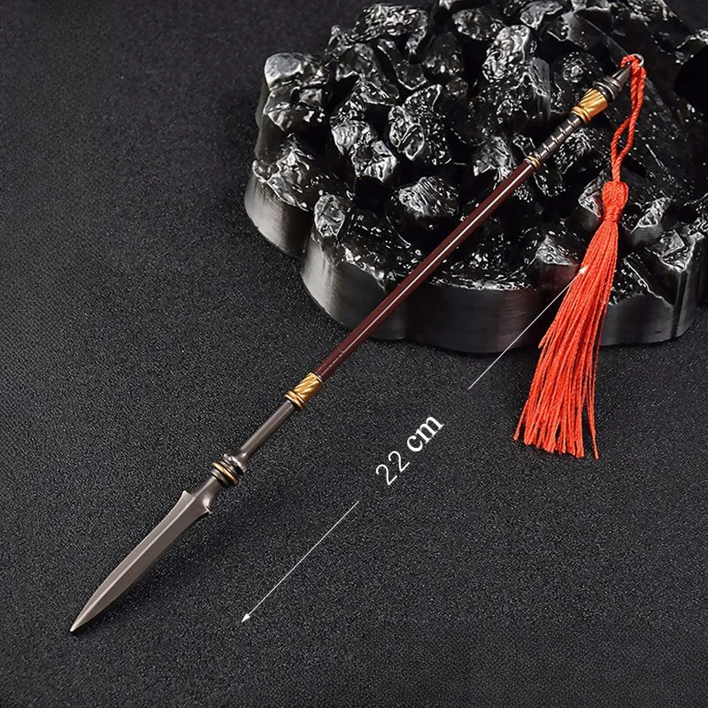 Romantik der drei Königreiche, kalte Waffe, Metallmodell, Guan Yu, Messer, Waffenornament, antike achtzehn Waffen, komplette Sammlung – Detail 14