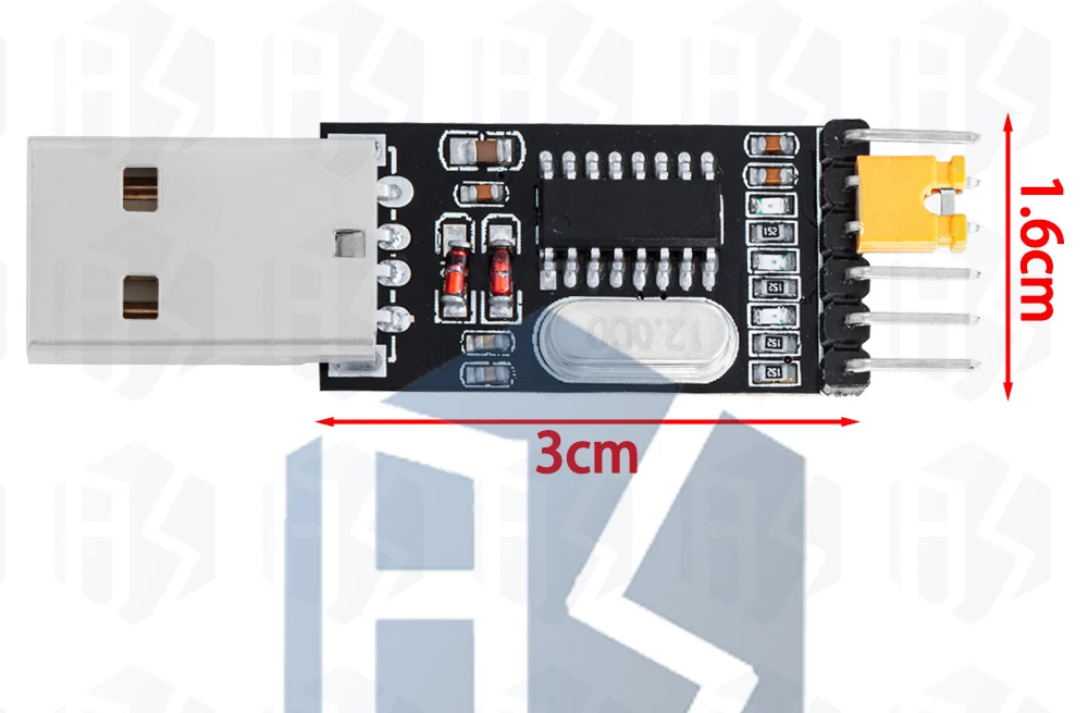 EGBO USB zu TTL Konverter UART Modul CH340G CH340 3,3V 5V Schalter Typ-C Stecker Buchse USB-A – Detail 17