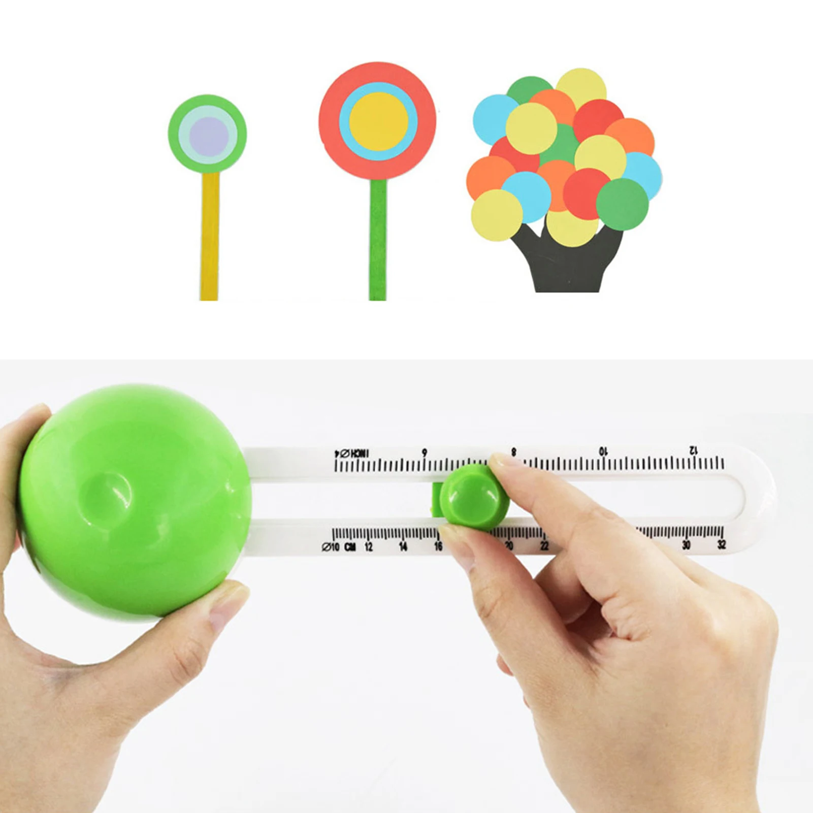Circular Paper Cutter Rotary Circle Cutter Manual Round Cutting Tool Paper Trimmer Scrapbooking Tool with Replacement