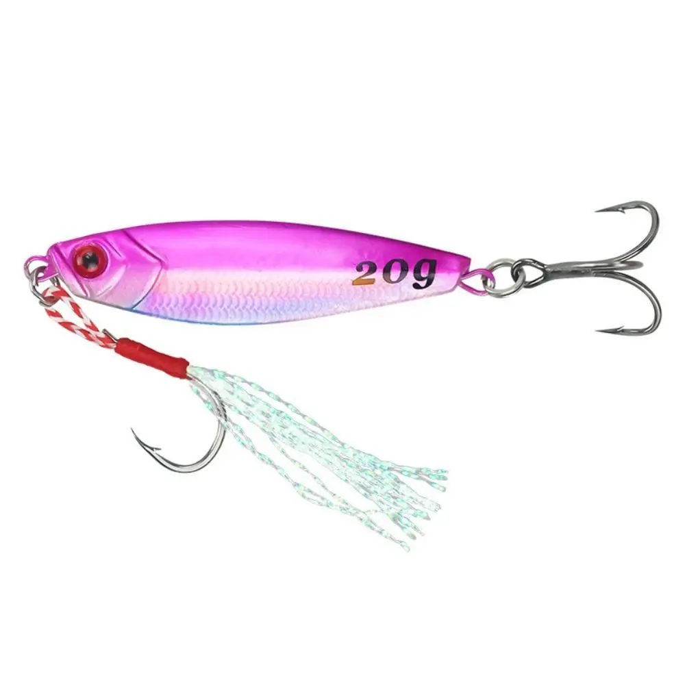 

with Hooks Metal Cast Jig Colourful Artificial Artificial Bait for Bass and Mandarin Electroplated Hard Fishing Bait