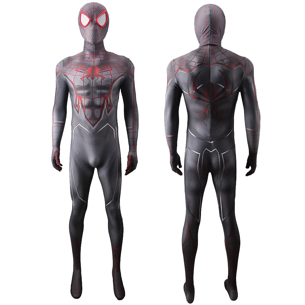 Marvel-Inspired Miles Morales Spider-Man: Into the Spider-Verse Spandex Bodysuit for Adults