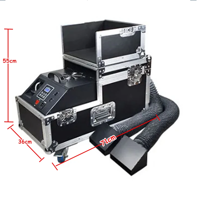 2000W Stage Low-lying Fog Machine Water Smoke Machine Double Tube Remote for Wedding DJ Disco Dance Show Indoor Outdoor Party Stage Fog Machine